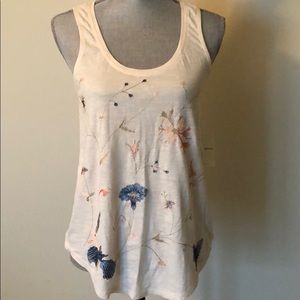 NWT Lucky Brand embroidered flower tank